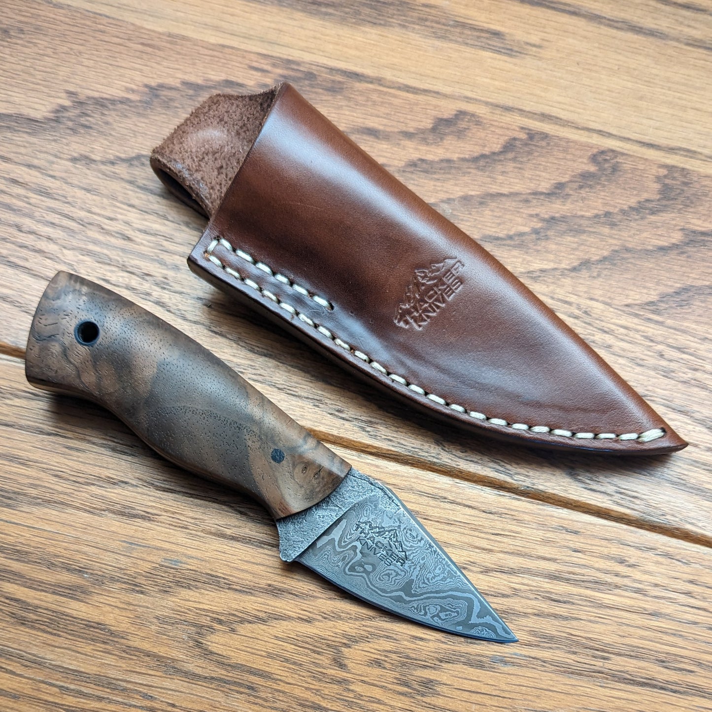 Forge-Finished Damascus EDC