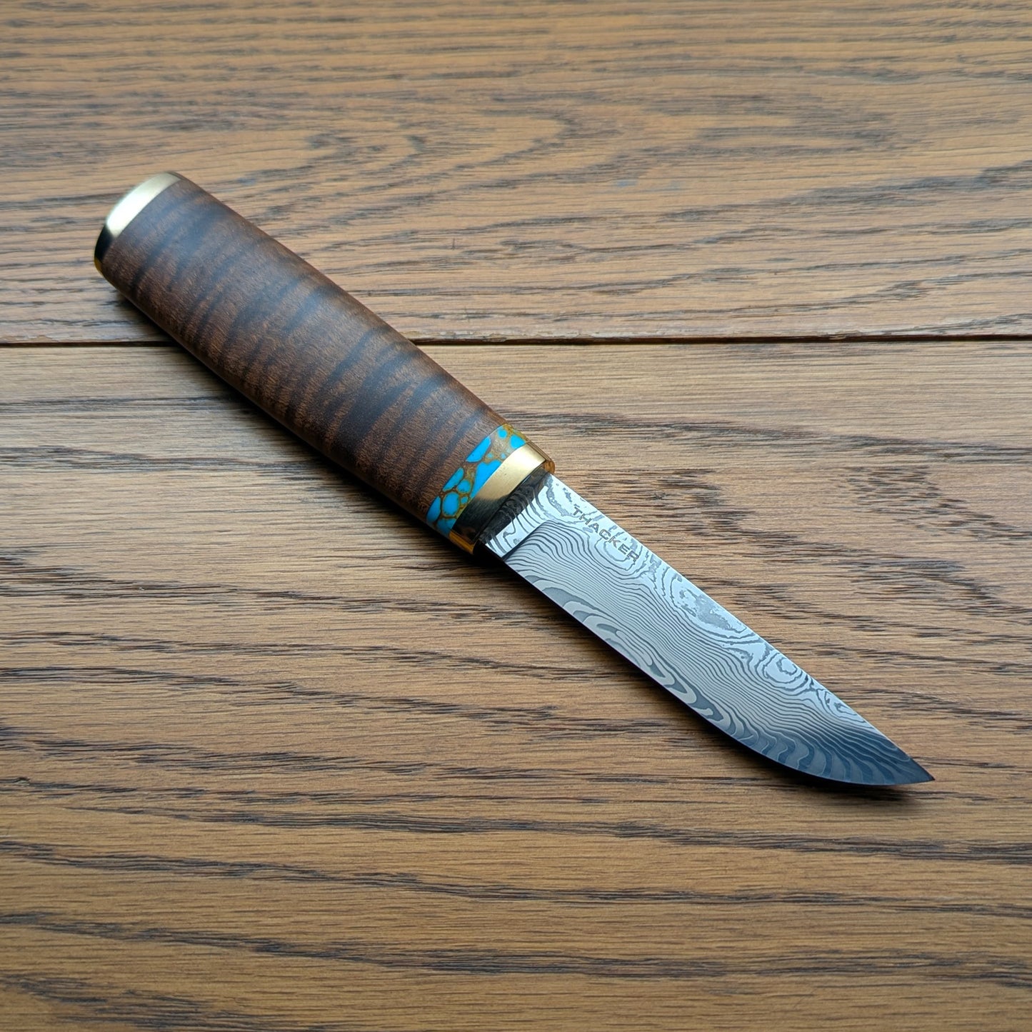 Custom knife with Damasteel blade