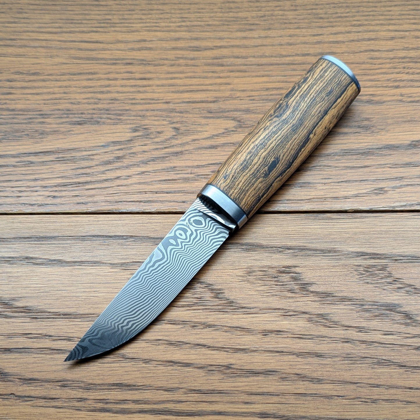 Handmade custom Puukko knife with Bocote handle