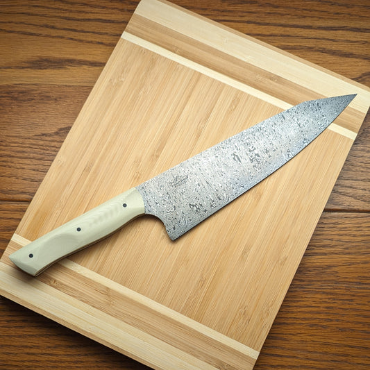 Damascus Chef (Ivory G10 handle/8")