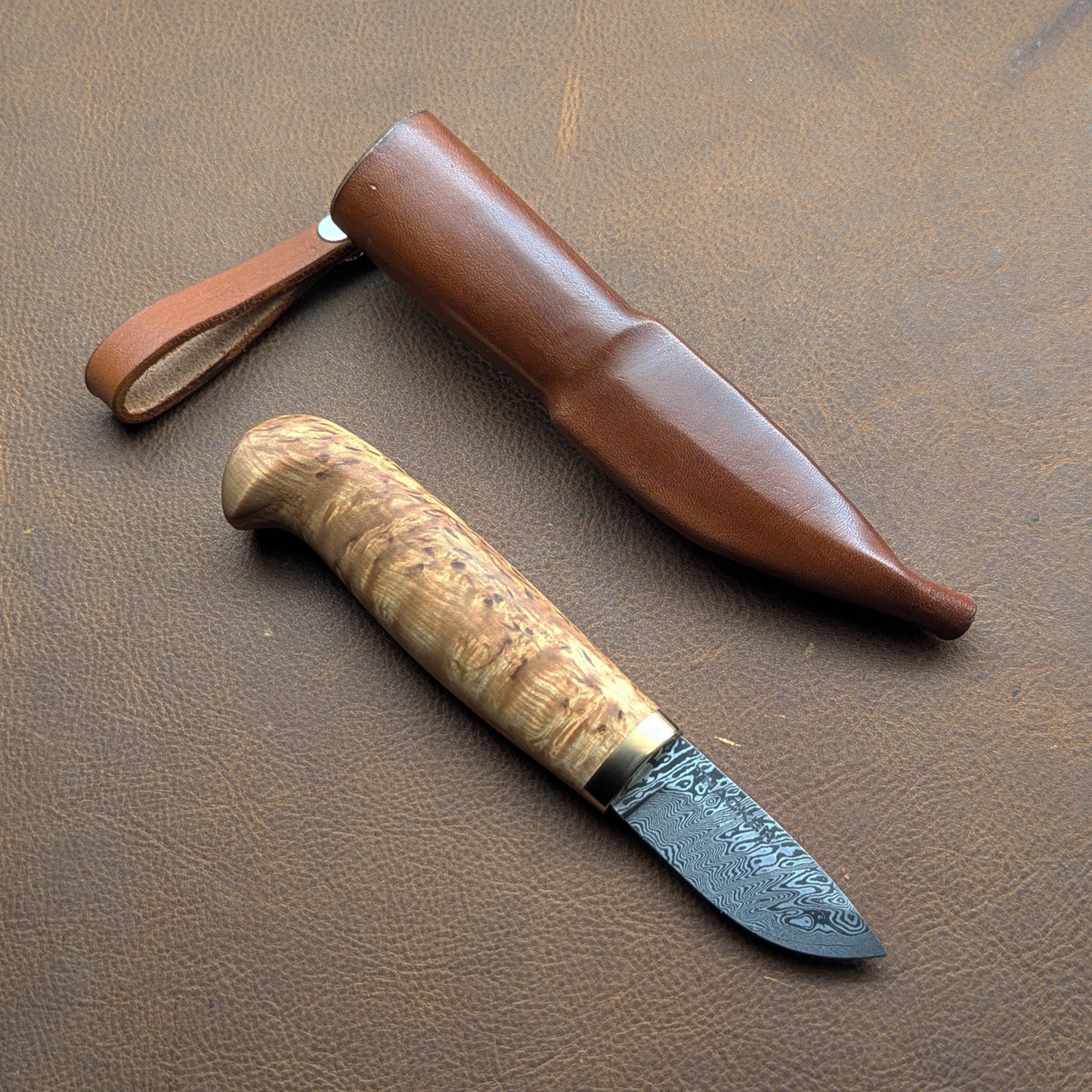 "Bird's Head" Damascus Puukko