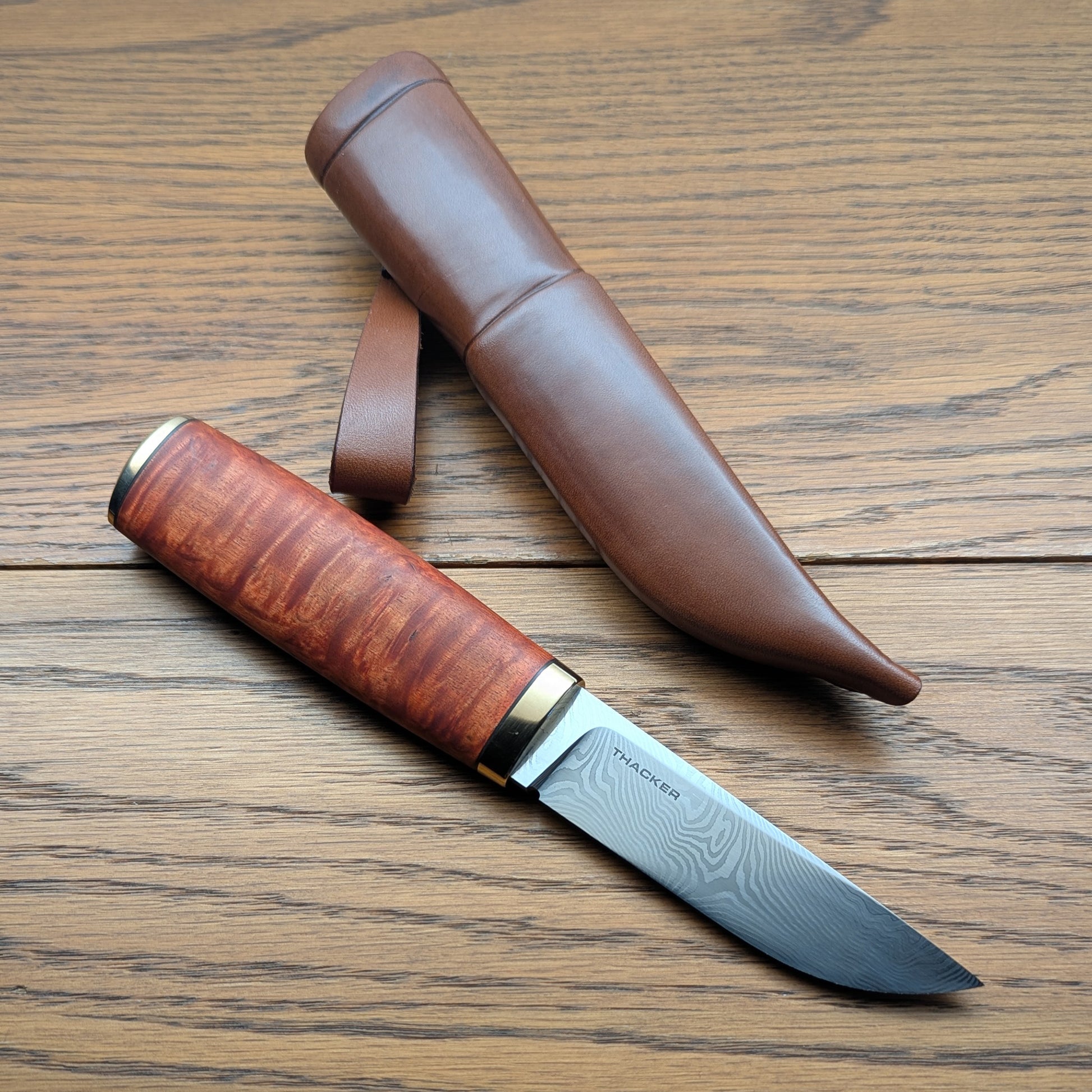 Handmade Puukko knife with custom leather sheath