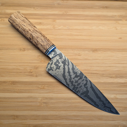 Twisted Damascus Chef - Octagon Handle