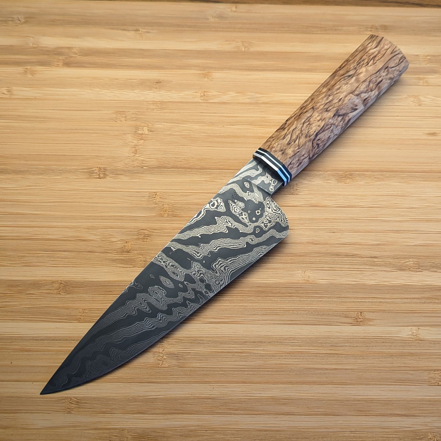 Twisted Damascus Chef - Octagon Handle